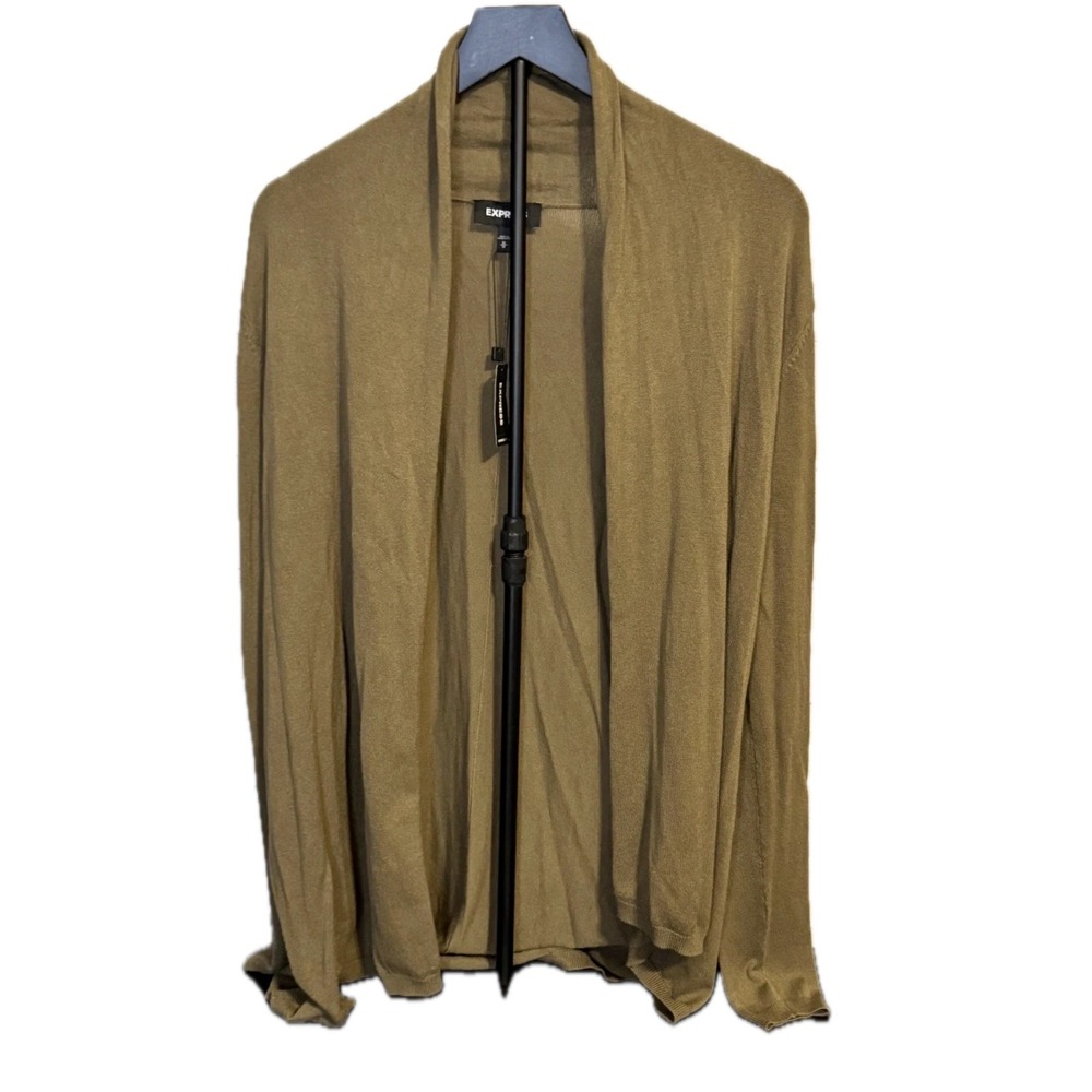 Women's Express Open Cardigan – Olive Green – Size M – NWT